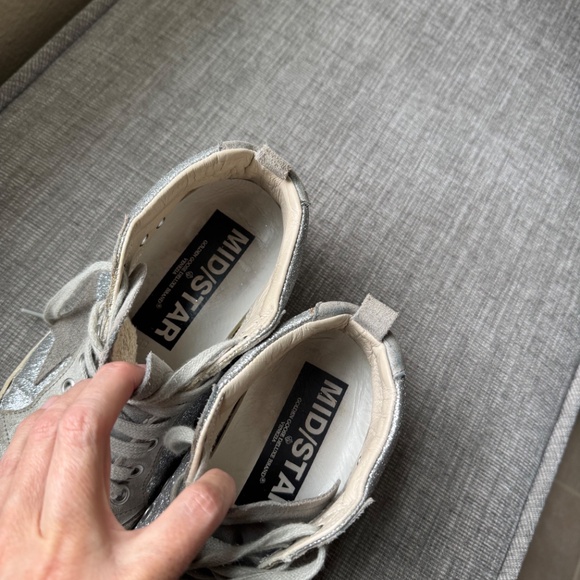 Golden Goose Mid Star Glitter Mid Top Sneakers 37 - Picture 9 of 10